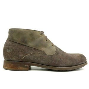 Ugg Brown Leather Casual Lace Up Chukka Ankle Boots Shoes Men's 14